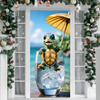 Temu Amazon Xiyin Exclusivo Transfronterizo Cubierta Decorativa Elástica para Puerta de Habitación Instalación Simple Cubierta de Puerta Estilo Tortuga