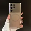 Compatible con carcasa de teléfono magnética Samsung S26ULTRA, carcasa protectora S25 de cobertura total con agujero de precisión, carcasa blanda S23/S24 con ventana grande
