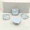 Acessórios de Joia Assimétricos Quadrados Geométricos Transparentes com Efeito de Ondas de Água Material de Patch Quadrado de Resina para Brincos DIY e Acessórios de Cabelo
