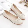 Zapatos Mary Jane Individuales con Lazo Suave para Mujer 2026 Otoño Nuevo Estilo Boca Baja de Moda Suela Suave Fondo Plano Slip-on Zapatos de Cuero