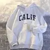 Sudadera con capucha estilo americano para hombre, primavera y otoño, marca de moda, forro polar, prenda superior estampada, estilo coreano, corte holgado, chaqueta casual para estudiante