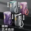 Taza de Café Térmica de Titanio Puro de 450 ml para Hombres y Mujeres, Taza de Agua de Apariencia Elegante, Taza Térmica de Titanio Portátil de Doble Capa
