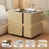 Mesita de noche inteligente de madera maciza suspendida, dormitorio simple y moderno con cerradura, sin necesidad de instalación, almacenamiento, mueble de noche de pie para el hogar