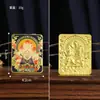 Diretamente do Fabricante, Exclusivo Relevo Tridimensional do Guardião do Buda, Guru Rinpoche, e a Tanka de Relevo Esculpida e Embutida do Deus Amarelo da Riqueza