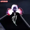 Nuevo Broche de Lirio Morado, Femenino, Elegante y Atmosférico, Flores Esmaltadas, Ramillete Elegante, Accesorios para Pines de Abrigo