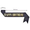 Etiqueta de feliz cumpleaños con correa de hombro con brillantina para niña de un año, decoración para fiesta navideña, accesorios de pastelería, accesorios para fotos