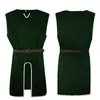 Tops Longos Unisex Estilo Medieval Europeu e Americano, Vestidos de Performance de Comprimento Médio com Cintura Marcada, Roupa de Feriado Tamanho Grande