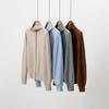 Cardigã de Cashmere Feminino Novo Inverno Estilo Coreano Preguiçoso Gola Alta Meia Lã Tricotado Macio Ceroso Amigo da Pele Emagrecedor Visual Suéter Casual