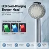 Alcachofa de Ducha de Mano con Luz LED, Control de Temperatura, Tres Colores, Alcachofa de Ducha para el Hogar, Alcachofa de Ducha para Baño que Brilla en Siete Colores, Hecho a Medida
