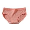 Ropa interior para mujer de color sólido del Sudeste Asiático, ropa interior para niña de cintura media, transpirable y a cuadros, calzones de algodón para mujer