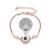 Directo de fábrica 100 idiomas Te amo proyección estrella Luna pulsera temperamento coreano tiembla Explosiones de red accesorios rojos