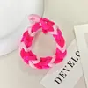 Faixa de Cabelo Colorida Feita à Mão, Prendedor de Cabelo, Elástico para Rabo de Cavalo Alto, Corda de Cabelo de Alto Valor para Instagram, Acessórios de Cabelo Femininos