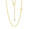 Transmissão ao Vivo Transfronteiriça Aliexpress Moda Simples Colar de Cruz em Prata Esterlina S925 para Mulheres Personalidade de Nicho Venda Direta de Fábrica