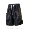 Pantalones Cortos Deportivos de Verano para Hombre Estilo Americano Transfronterizos, Bolsillos Grandes, Pantalones Negros, Sueltos, de Cinco Puntos, Longitud Media, Tacto de Alta Gama