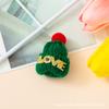 Natal DIY Handmade Lã Mini malha Finger Hat Carta LOVE Pequeno Cachecol Boneca Mochila Decorações