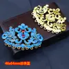 Accesorios para el Cabello de Estilo Antiguo, Corona de Esmalte de Aleación Color Oro, Corona de Fénix Hecha a Mano, Materiales DIY para Disfraces de Ópera China Tradicional, Borlas