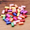 8 Estilos color mixto DIY accesorios de plástico rectangulares ovalados letra corazón de amor cuentas con agujero grande herramientas para cuentas infantiles