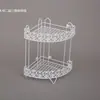 Estante de almacenamiento triangular de tres capas para inodoro sin perforaciones estante de almacenamiento de esquina de cocina estante de pared de suelo