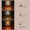 Lámpara de Mesa con Patrón de Estrellas para Dormitorio, Luz Ambiental Metálica Semiacircular con Forma de Diamante Pequeño Transfronteriza, Lámpara de Mesita de Noche Recargable, Luz Nocturna Retro Popular