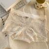 Cueca Boxer Feminina 100% Algodão, Estampa Floral Cintura Média Ajustada ao Corpo Todo em Algodão 10A Gancho Estendido Algodão Cru Cueca Boxer