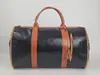En stock Maleta de lona con barra de tiro de PU Bolsa de viaje portátil para hombro Impermeable Resistente al desgaste Gran capacidad