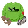 Banana bad ass nana Amazon eBay sitio independiente de moda versátil sudadera de mujer con mangas de corazón