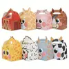 Maleta de Animal Nuevo Transfronteriza Caja Grande para Pastel Caja para Dulces de Animales Pequeños de Granja Caja Cuadrada de Fondo para Pasteles