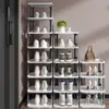 Zapatero Simple Entrada de Puerta Hogar Dormitorio Almacenamiento Multicapa Artefacto Ahorro de Espacio Pequeño Estrecho Mini Hueco Alquiler Zapatero