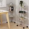 Carrito de almacenamiento con huecos para compras desbordadas, gran capacidad, estante de almacenamiento para dormitorio y baño, estante de almacenamiento multifuncional para cosméticos