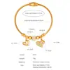 Nueva variedad de colgante de forma estrellas de bebé circón inglés digital pulsera de acero de titanio amor joyería de nicho