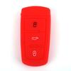 Adecuado para Bolsa de Silicona para Llave de Volkswagen Cc Skoda Coche 3 Llaves Recta Todo Incluido Funda Protectora Suave para Llave de Coche
