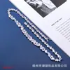 Cadena de Piedra de Circonia con Diseño Irregular Ultra Brillante Incrustada de Circonia Transfronteriza, Cadena para Clavícula de Alta Resistencia, Cadena de Tenis, Stock Listo del Fabricante