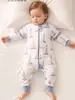 Saco de dormir acolchado anti-patadas para bebé Otoño/Invierno 2026 con piernas separadas, Algodón engrosado, Saco de dormir con control de temperatura Clase A para recién nacidos