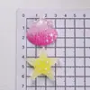 Tamaño pequeño Transparente Brillo Estrella de Mar Concha Resina Accesorios DIY Pasador de Pelo Hebilla de Zapato Accesorios DIY Bolso Sombrero Accesorios