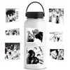 100 pegatinas de graffiti de personajes de dibujos animados en blanco y negro para computadora de bicicleta, cuaderno, coche eléctrico, taza de agua pegatinas pegatinas