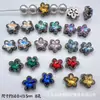 Estrella de Cinco Puntas de Circonio Estrella de Mar Multicolor Ocho Agujeros Flor de Cinco Pétalos Cuentas Espaciadoras Pulsera de Cristal con Cuentas DIY Accesorios para Pulseras y Collares