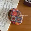 Espejo Pequeño Portátil Estilo Retro Espejo de Escritorio Plegable de Doble Cara Espejo Simple con Sentido Avanzado Creativo Espejo de Maquillaje para Mujeres