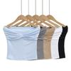 Top de tubo sin tirantes con nudo para chica sexy Ropa exterior de verano para mujer 2025 Nuevo Ajustado Sexy Bajo Envolvente