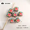 Serie Navideña de Cuentas Pintadas a Mano, Joyería Hecha a Mano para DIY, Accesorios de Cuentas Sueltas, Dijes para Bolsos, Cadenas para Teléfono Móvil, Accesorios para Joyería, Materiales