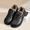 Zapatos Birkenstock Cómodos de Suela Gruesa para Mujer, Zapatos de Piel con Forro de Lana, Nuevos Zapatos Peludos Cálidos de Invierno 2025, Mocasines de Suela Suave