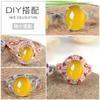 XD Prata 925 Suporte de Anel Rosto Dan Suporte de Anel Cera de Abelha Suporte Vazio Anel de Prata DIY Suporte Vazio DIY Suporte para Embutir