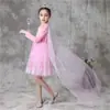 Vestido de Princesa Congelada 2022 Niñas Otoño Manga Larga Aisha Vestido de Cumpleaños Genuino Infantil Vestido