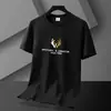 Nova Camiseta Masculina Redonda de Modal com Meia Manga, Camiseta Soltinha de Manga Curta para Jovens, Camiseta Solta da Moda do Fabricante Original
