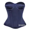 Vestido de Novia Corsé de Ballenas Simple Blanco Control de Abdomen Cinturilla Moldeadora Push-Up Bandeau Capa Base Invisible Corsé de Novia