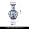 Vaso de Cerâmica Antigo de Alta Qualidade Azul e Flor Cerâmica Esmaltada Vermelha Ornamentos Decorativos Vaso de Cerâmica Estilo Chinês de Luxo Leve
