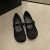 2026 Sapato Mary Jane Retro Estilo Nicho Solado Macio Antiderrapante Estudante Comutador Encontro Primavera e Verão Novo Bico Redondo Camurça para Mulheres