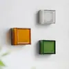 Lámpara creativa cuadrada, lámpara de pared decorativa ambiental, diseño elegante, cálida lámpara de noche para el dormitorio, lámpara de arte interior minimalista nórdica