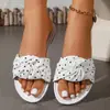 Sandalias planas para mujer, talla 36, para uso en exteriores, transfronterizas, 2026, talla grande, verano, talla 43, estilo nuevo, con lazo