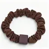 Goma para el pelo negra de alta elasticidad estilo coreano con tacto premium, scrunchie pequeño para atar el pelo, cuerda para coleta, banda elástica que no daña el pelo