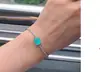 Huabi Joyería Celebridad de Internet Pequeño Fresco Moda Coreana Pulsera de Esmeralda Simulada Pulsera de Imitación Paraíba